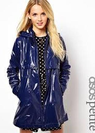 Asos стильный дождевик синий