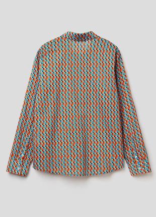 United colors of benetton бавовняна блуза рубашечного крою сорочка2 фото