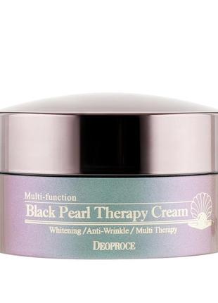 Антивозрастной крем для лица с черным жемчугом deoproce black pearl therapy cream 100 мл