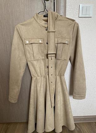 Платье замшевое