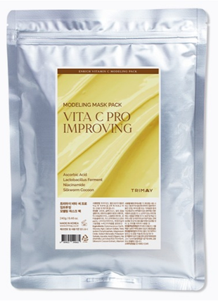 Альгинатная маска для выравнивания тона с витамином trimay c vita c pro improving modeling pack 240 г.1 фото
