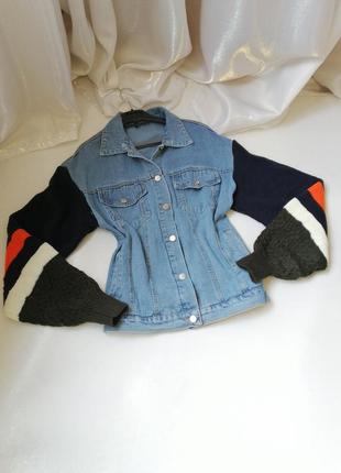 Джинсовая куртка пиджак3 фото