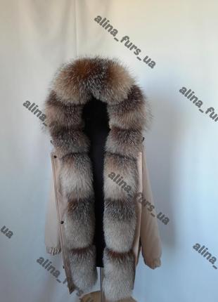 Жіноча зимова  куртка парка пальто з натуральним хутром блюфрост в срібному,bluefrost, блюфрост ,42-60 р.р.10 фото
