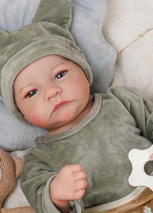 Reborn baby, можно купать, реалистичная кукла, реборн + набор одежды + бутылочка + соска + свидетельство