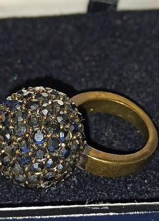 Кольцо женское латунное бронзовое блестящмй шар2 фото