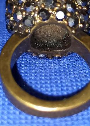 Кольцо женское латунное бронзовое блестящмй шар4 фото