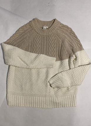 Кофта свитер бело- бежевый ostin1 фото
