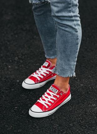 Женские кеды Cotton converse red
