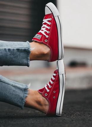 Женские кеды converse red2 фото