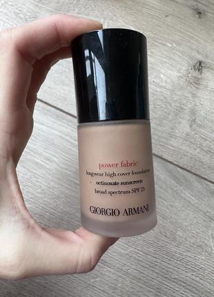 Тональний крем основа armani beauty power fabric + longwear high cover foundation spf 254 фото