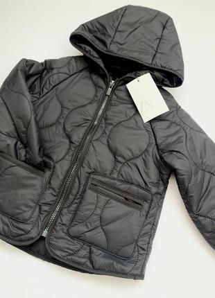 Куртка zara черная для девочки, демисезонная детская куртка, ветровка3 фото
