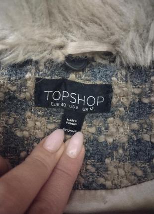 Стильне пальто в клітку 40 розмір topshop s3 фото