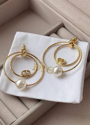Брендовые серьги в стиле dior ♥️