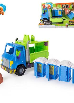 Машина мусоровоз spin master flush force series 2 potty wagon with gross collectible figures