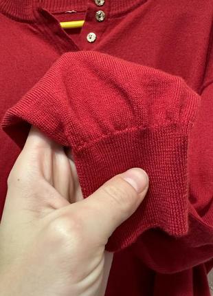 Женский витражный свитер на пуговицах из шерсти3 фото