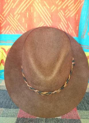 Шляпа фетровая плетеная лента австрия винтажная4 фото
