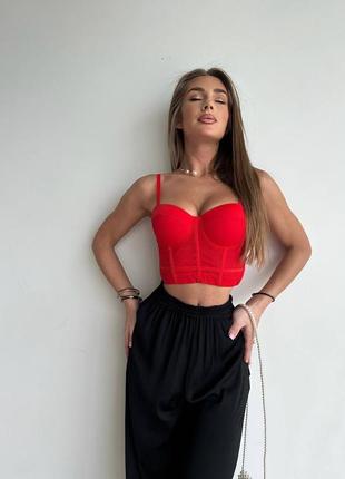 Червоний бюст корсет ❤️ жіночий корсет ❤️