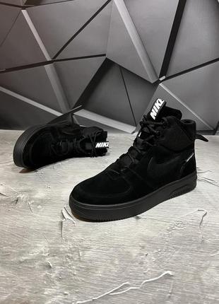 Зимние мужские ботинки nike black (мех) 40-41-42-43-44-455 фото