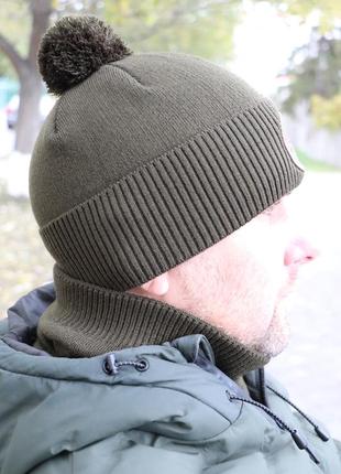 Комплект шапка зимняя + баф3 фото