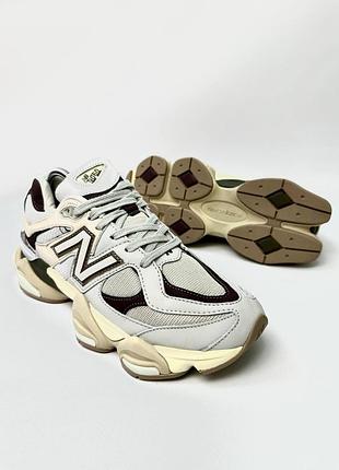 Чоловічі шкіряні кросівки з сіткою в стилі new balance 9060 🆕 кросівки нью баланс10 фото
