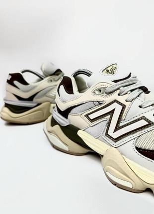 Чоловічі шкіряні кросівки з сіткою в стилі new balance 9060 🆕 кросівки нью баланс6 фото