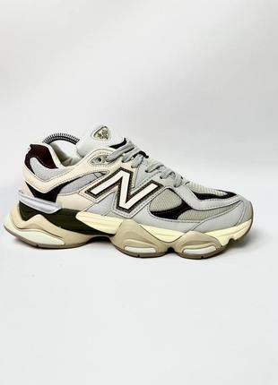 Чоловічі шкіряні кросівки з сіткою в стилі new balance 9060 🆕 кросівки нью баланс3 фото