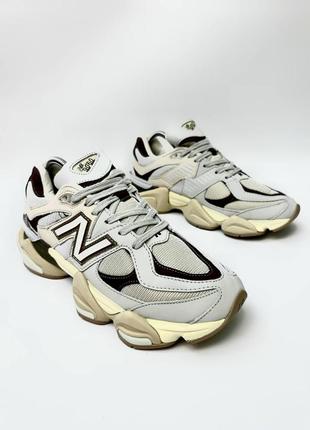 Чоловічі шкіряні кросівки з сіткою в стилі new balance 9060 🆕 кросівки нью баланс4 фото