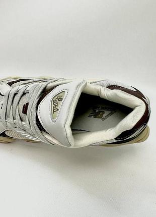Чоловічі шкіряні кросівки з сіткою в стилі new balance 9060 🆕 кросівки нью баланс7 фото