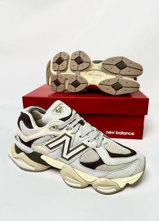 Чоловічі шкіряні кросівки з сіткою в стилі new balance 9060 🆕 кросівки нью баланс8 фото