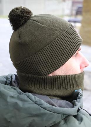 Комплект шапка зимняя + баф6 фото