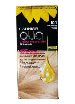 Безаммиачная стойкая крем-краска для волос garnier olia. 10.1 платиновый светлый блонд