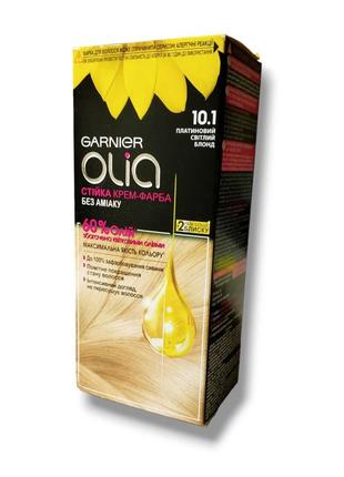 Безаммиачная стойкая крем-краска для волос garnier olia. 10.1 платиновый светлый блонд2 фото