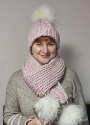 Зимовий набір(шарф+шапка)