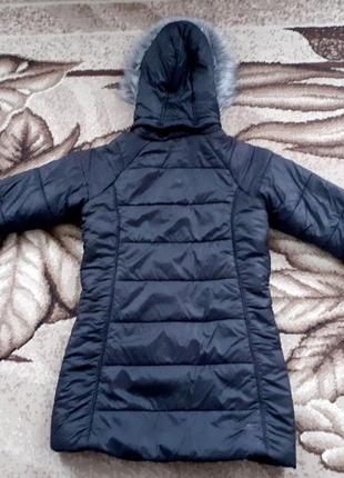 Фирменное черное пальто trespass девочке, размер 134-1402 фото
