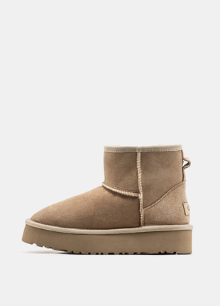 Женские ugg mini platform beige.1 фото