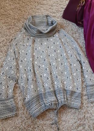 Комфортный мягкий свитер/худи с орнаментом ,cecil,  p. 12-146 фото