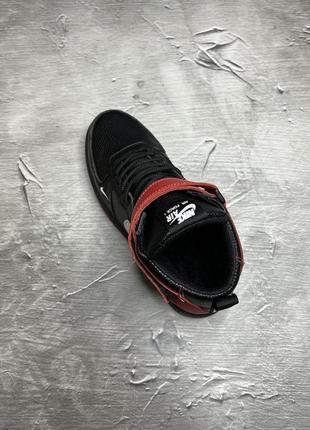 Зимние мужские ботинки nike black red (мех) 40-41-43-443 фото