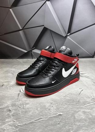 Зимние мужские ботинки nike black red (мех) 40-41-43-447 фото