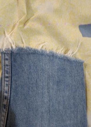 Голубые джинсы мом8 фото