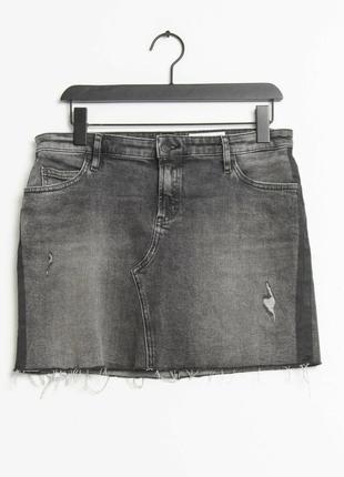 Юбка женская джинсовая mark o’polo классная брендовая стильная серая1 фото