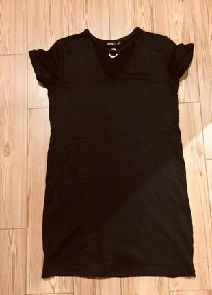 Платье черная миди s2 фото