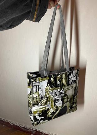 Дизайнерская винтажная принтованная сумка vintage y2k4 фото