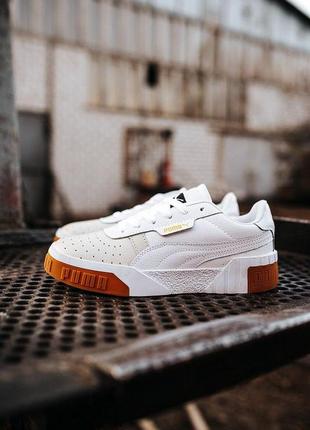 Стильні жіночі кросівки puma cali exotic в білому кольорі (весна-літо-осінь)😍3 фото