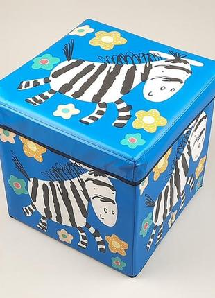 Коробка-органайзер kp30 ш 30*д 30*в 30  см. цвет голубой для хранения одежды, обуви или небольших предметов1 фото