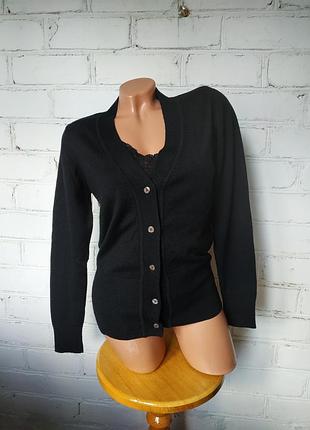 Кардиган/джемпер на ґудзиках базовий/меринос