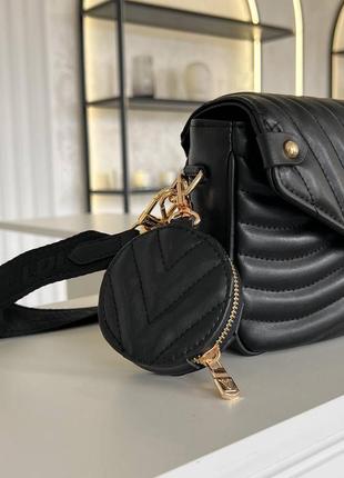 Распродажа!! женские сумки vuitton new wave multi pochette black5 фото