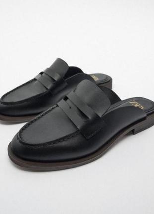 Мюли кожа, zara.