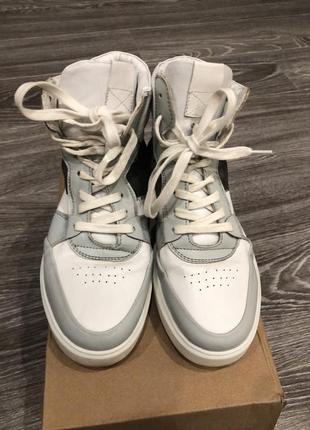 Високі кеди з натуральної шкіри