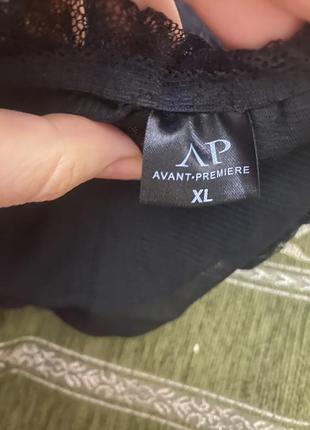 Шикарные, ажурные, трусики, в черном цвете, от бренда: avant-premiere👌9 фото