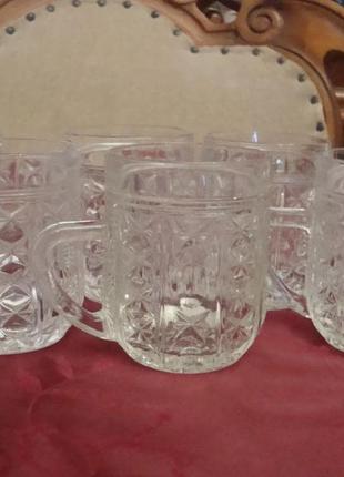 Стаканы - бокальчики набор 6 шт хрусталь ссср №ст135 )